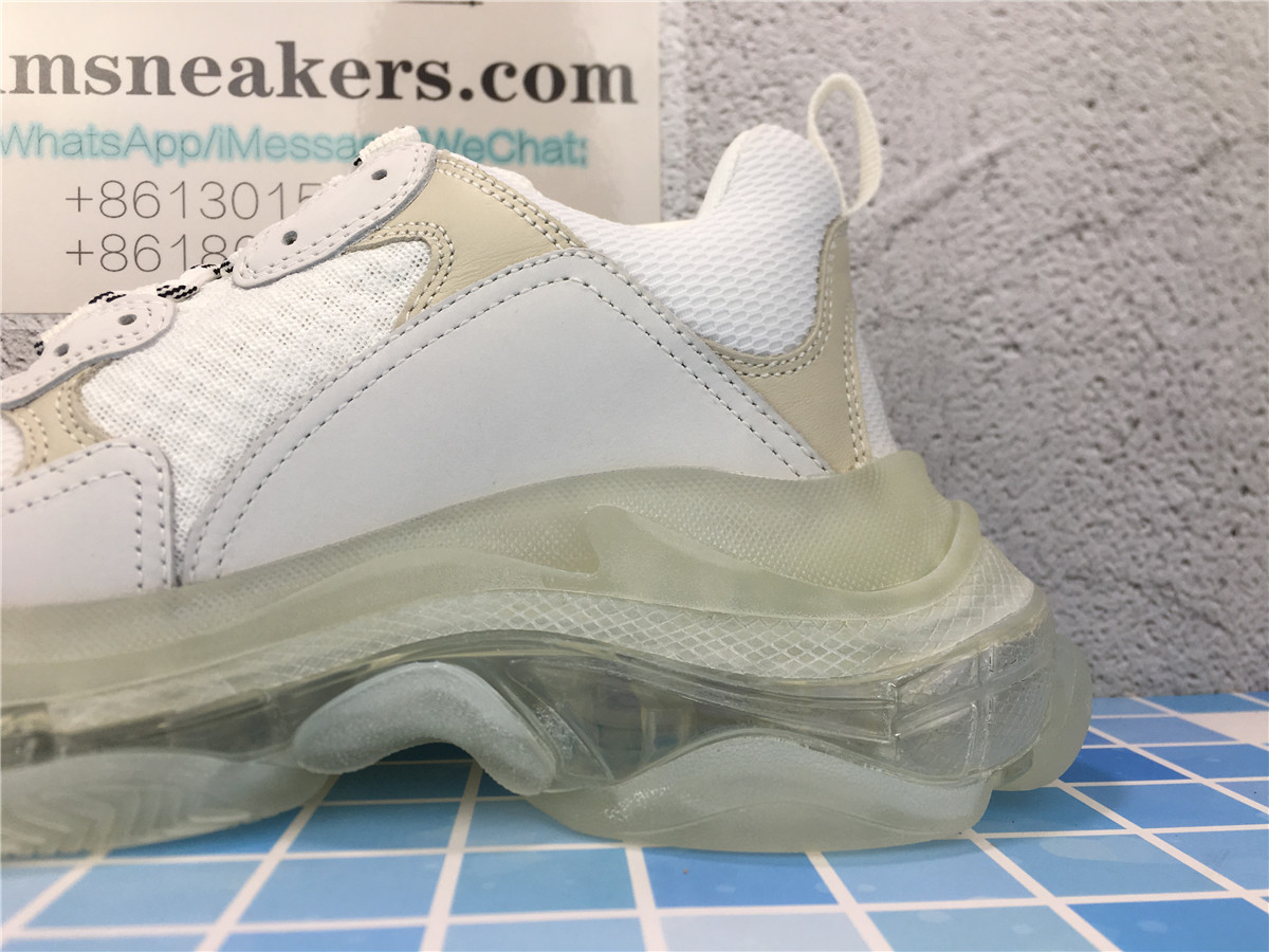 G5 Batch Balenciaga Triple S Clear Sole White Sneakers